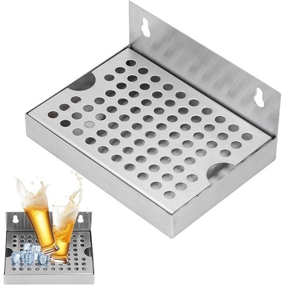 Kegerator Wall Mount Stainless Steel Drip Tray