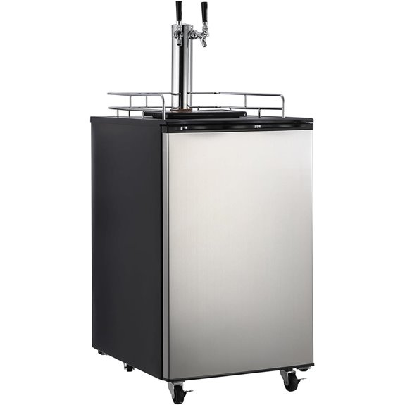 Dual Tap Kegerator and Keg Cooler Stainless Steel