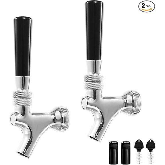 2Pcs Stainless Steel Beer Keg Tap Faucets