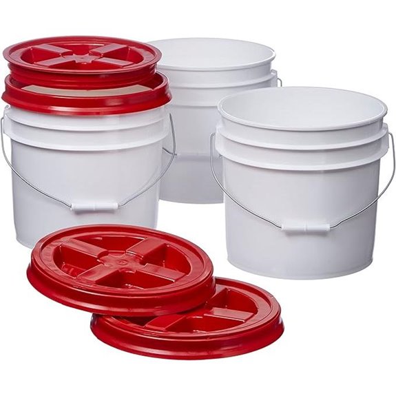 Consolidated Plastics 3.5 Gallon Food Storage Buckets (3)