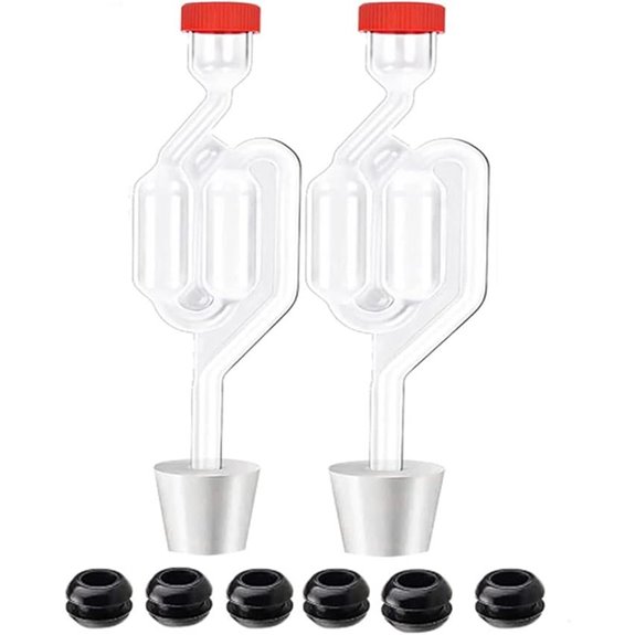 Zazolyne Transparent Twin Bubble Brewing Airlock Kit