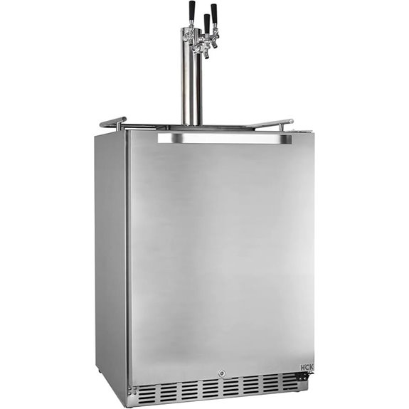 HCK Outdoor Kegerator with 3 Taps and Stainless Door