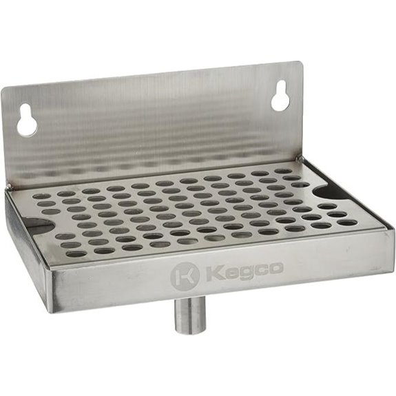 Kegco Dp-64-D Wall Mount Drip Tray 6 Stainless Steel